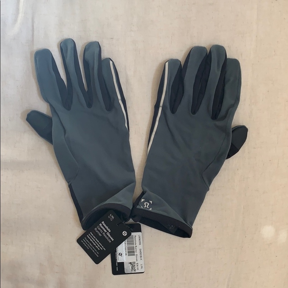 NWT Lululemon Men’s RESOLUTE RUNNER GLOVES L/XL